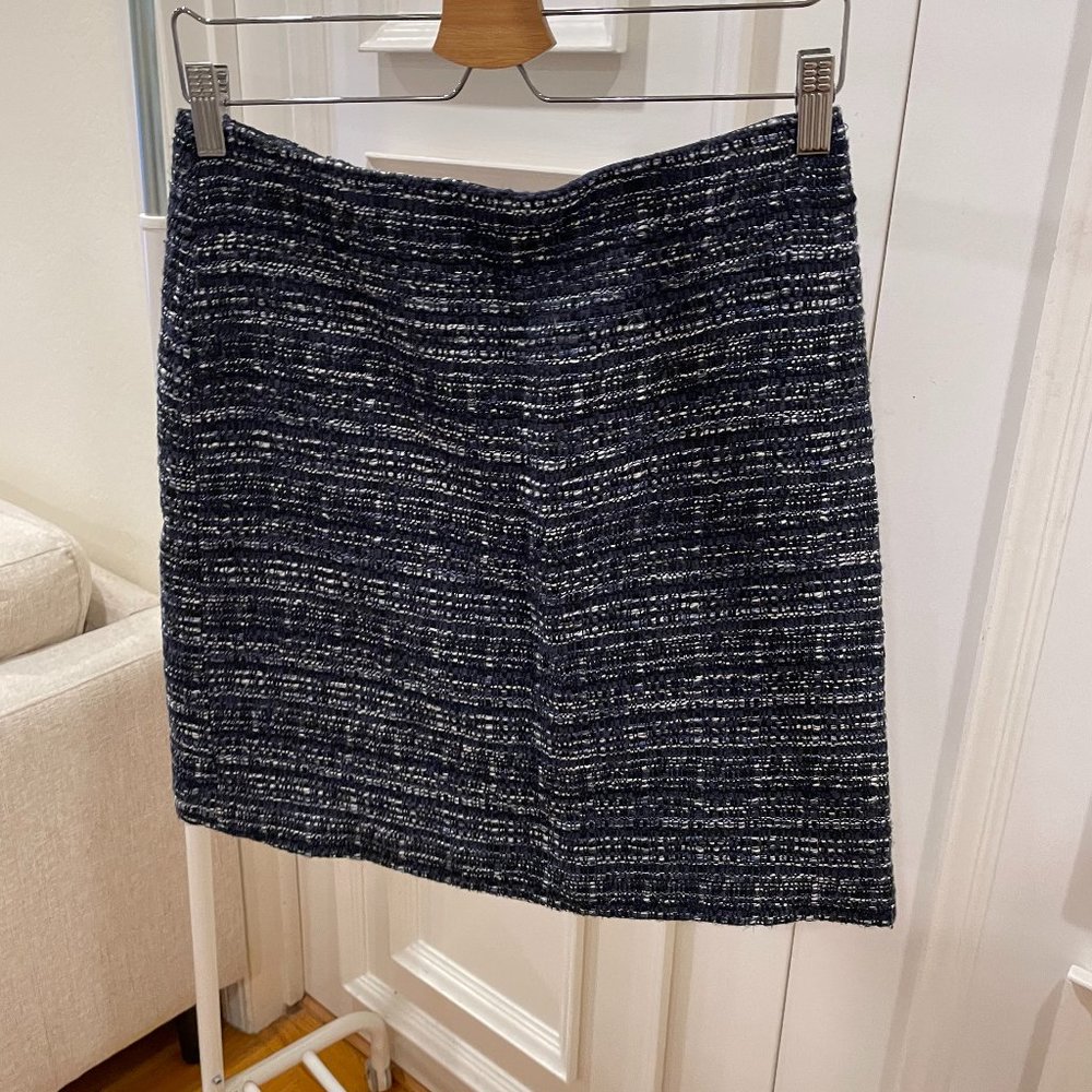 Ann Taylor Blue Tweed A-Line Skirt (Retail: $98)